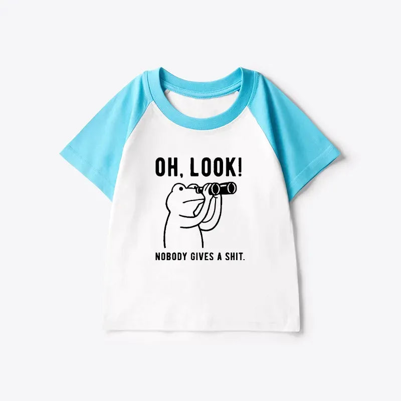 Japanese Frog Kids Raglan T-shirt