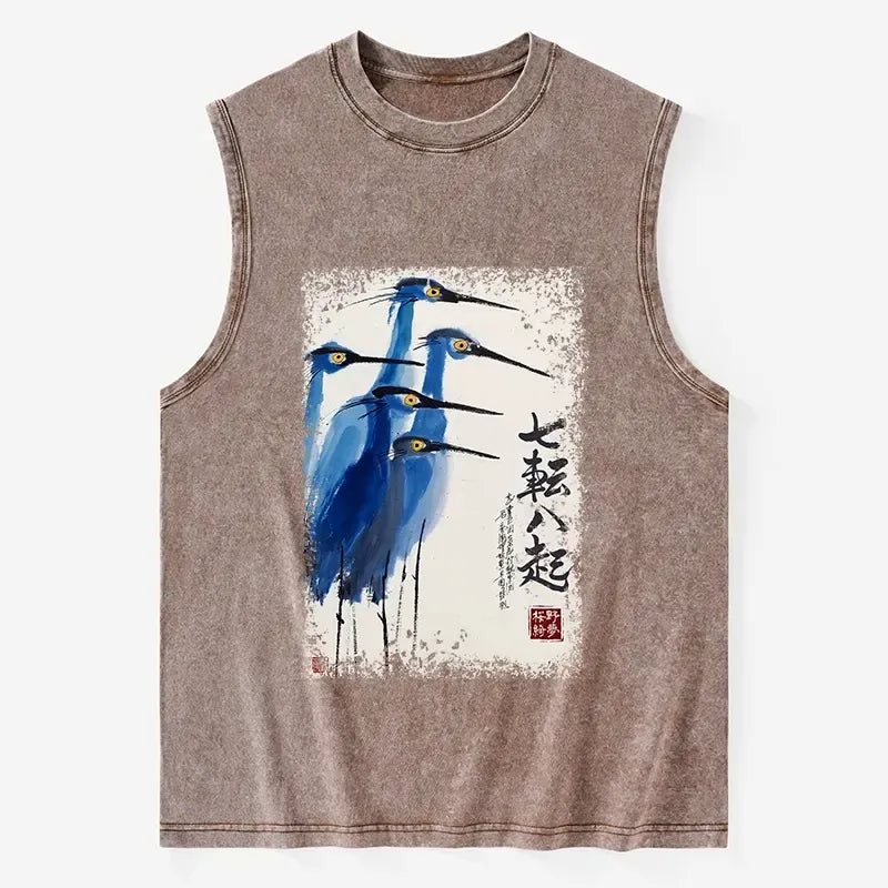 Comfortable Japanese Vintage Washed Tank
