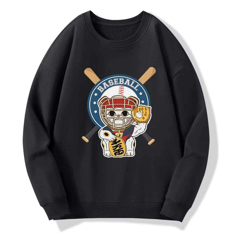 Japanese Cat Sweatshirt for Daily Wear