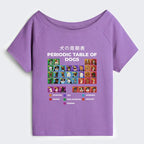Dog Off Shoulder T-Shirt for Women