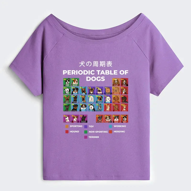 Dog Off Shoulder T-Shirt for Women