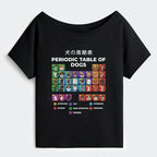 Dog Off Shoulder T-Shirt for Women