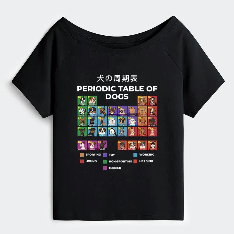 Dog Off Shoulder T-Shirt for Women