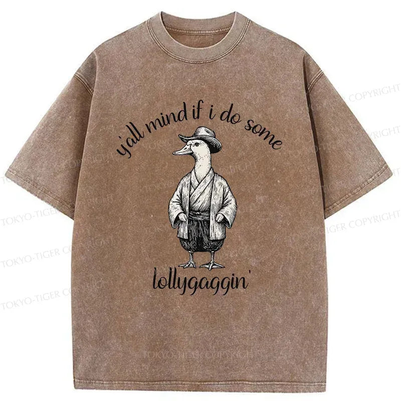 Kyoto-Lion Stupid Samurai Goose Washed T-Shirt