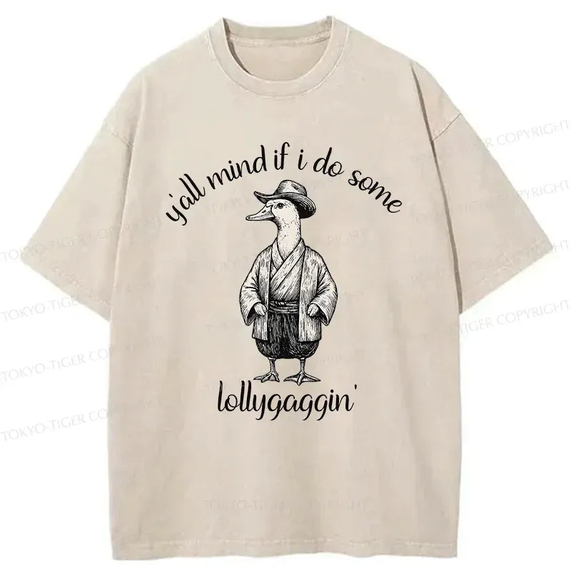 Kyoto-Lion Stupid Samurai Goose Washed T-Shirt
