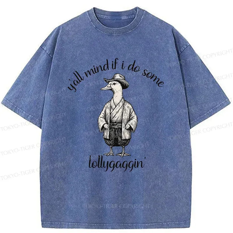 Kyoto-Lion Stupid Samurai Goose Washed T-Shirt