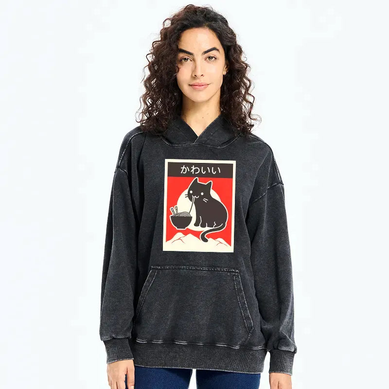 kawaii unisex cat hoodie best seller