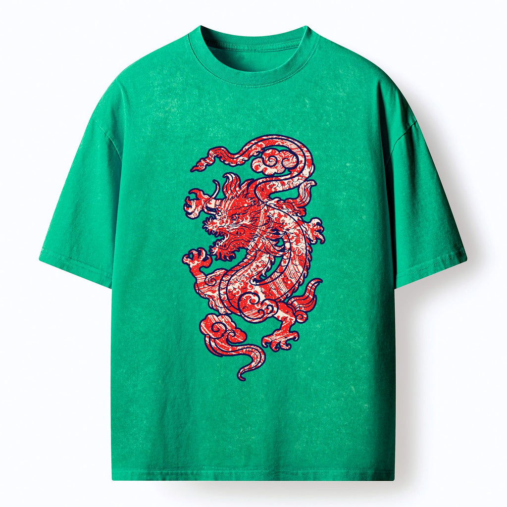 Ukiyo-e Dragon T-Shirt for Streetwear