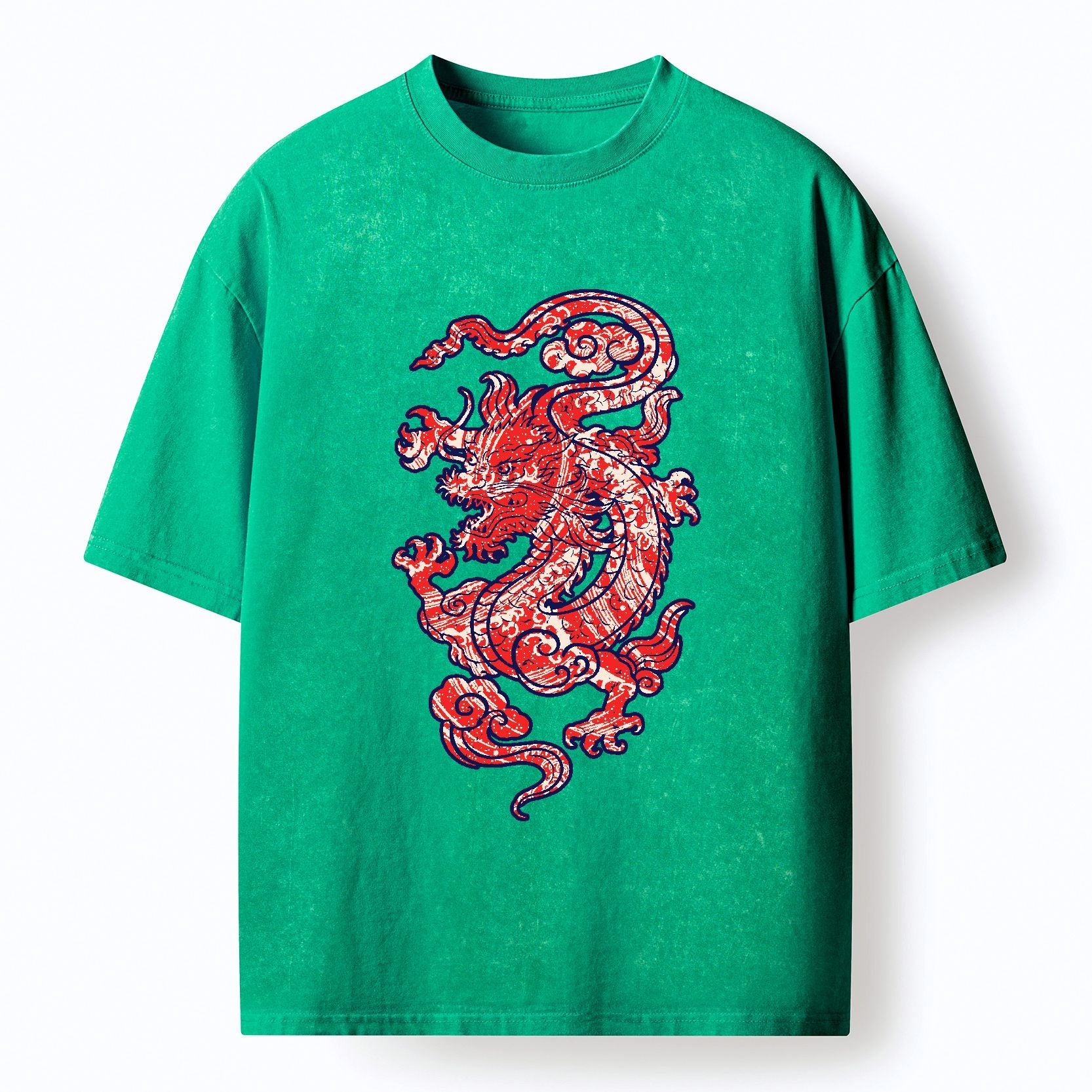 Ukiyo-e Dragon T-Shirt for Streetwear