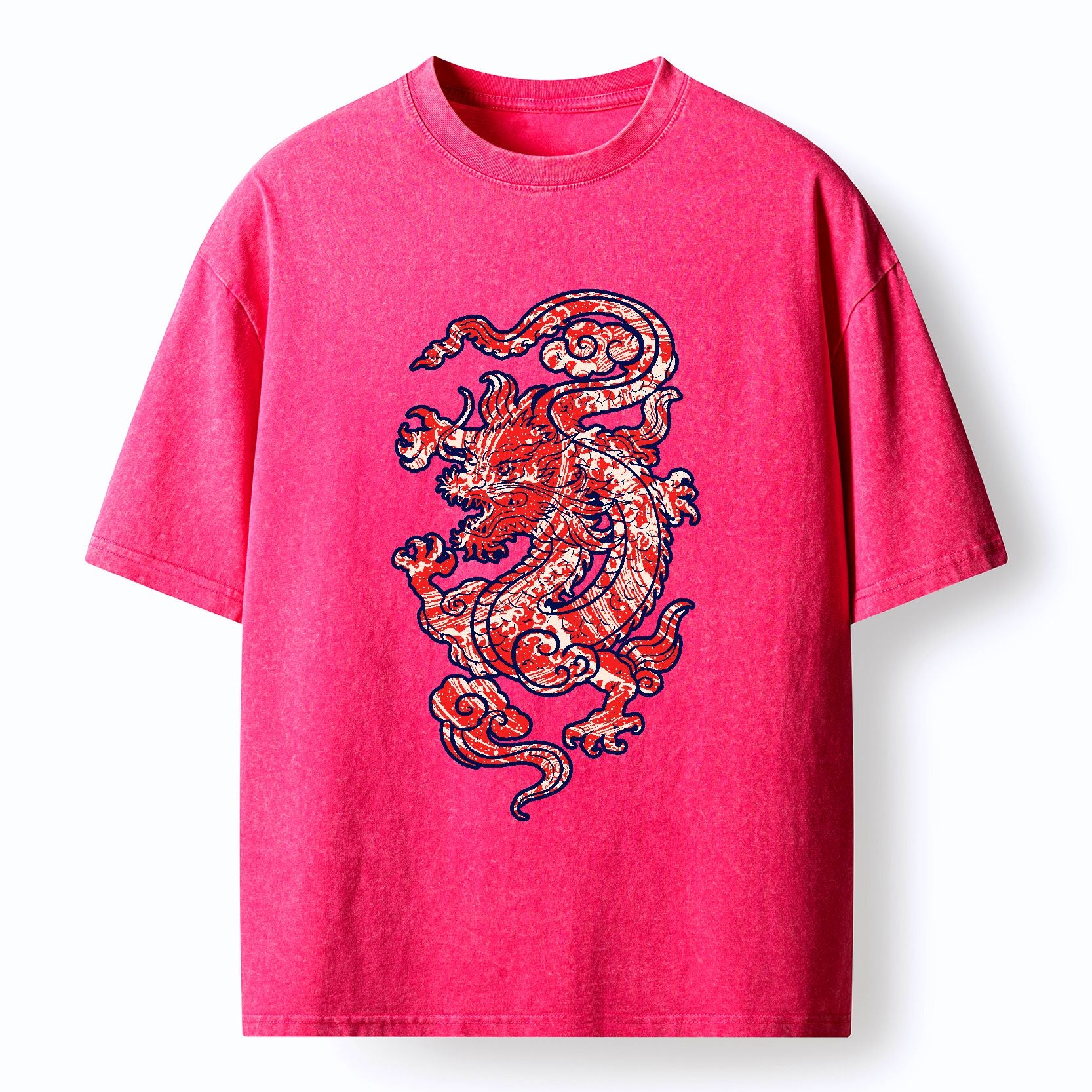 Vintage Crimson Dragon Tee for Vacation