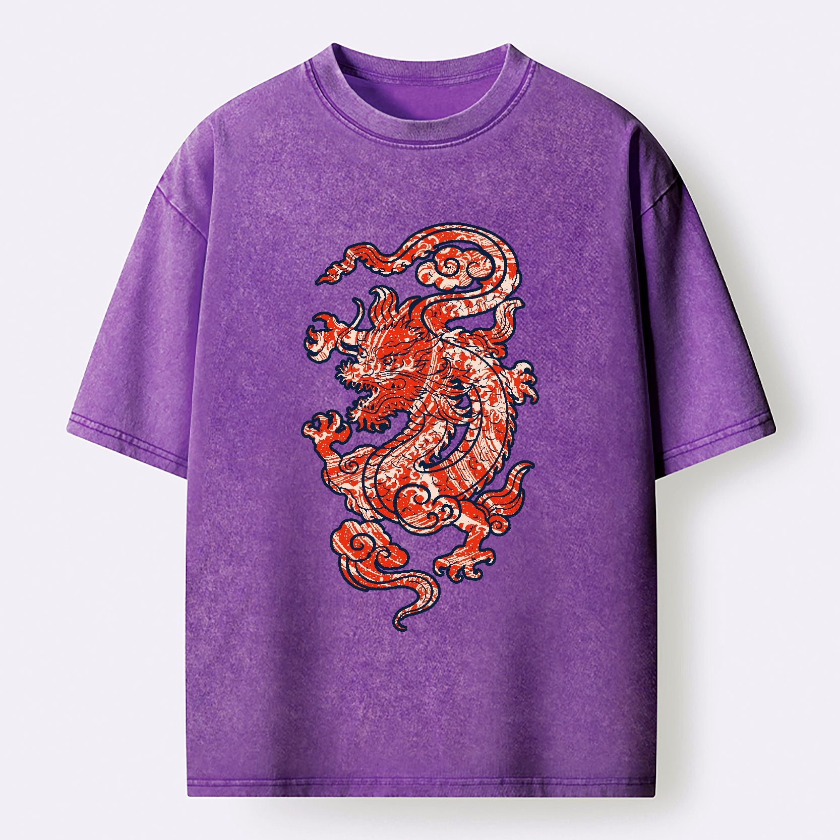 Vintage Crimson Dragon Tee for Vacation