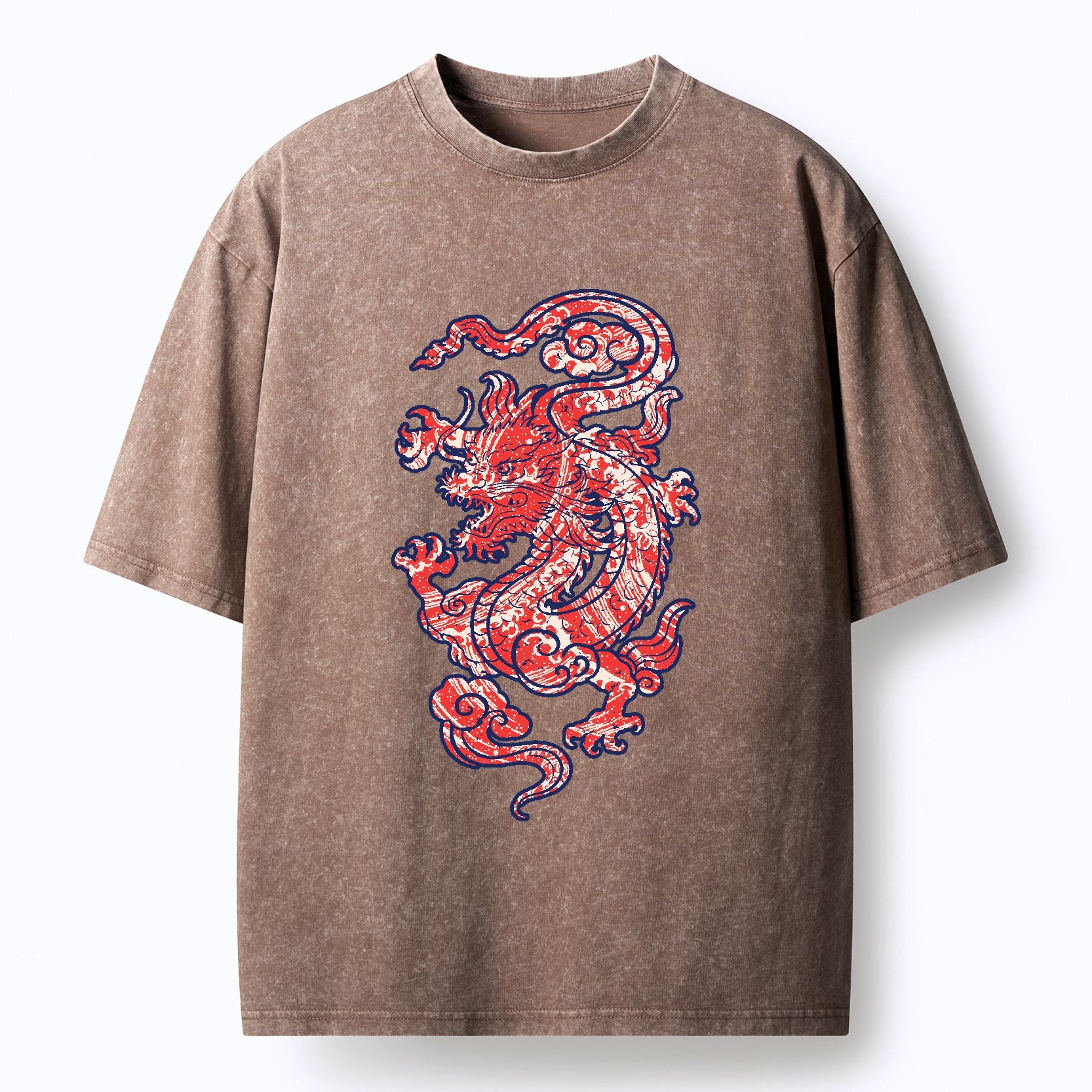 Ukiyo-e Dragon T-Shirt for Streetwear