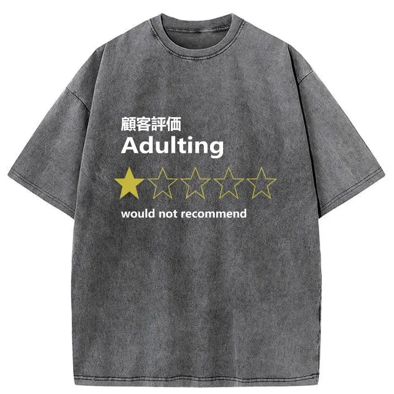 kyoto lion not recommended for adulting washed t shirt