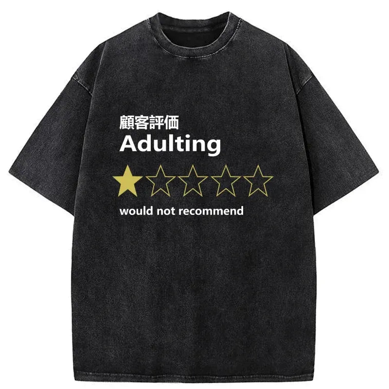 kyoto lion not recommended for adulting washed t shirt