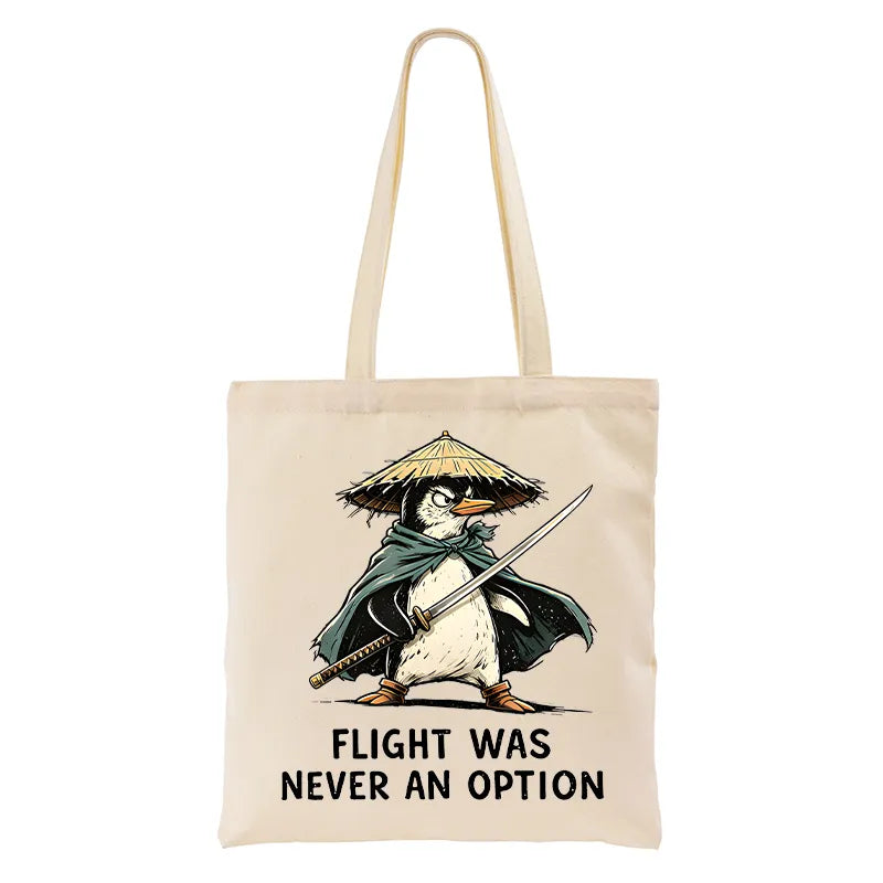 Kyoto-Lion Samurai Penguin Tote Bag