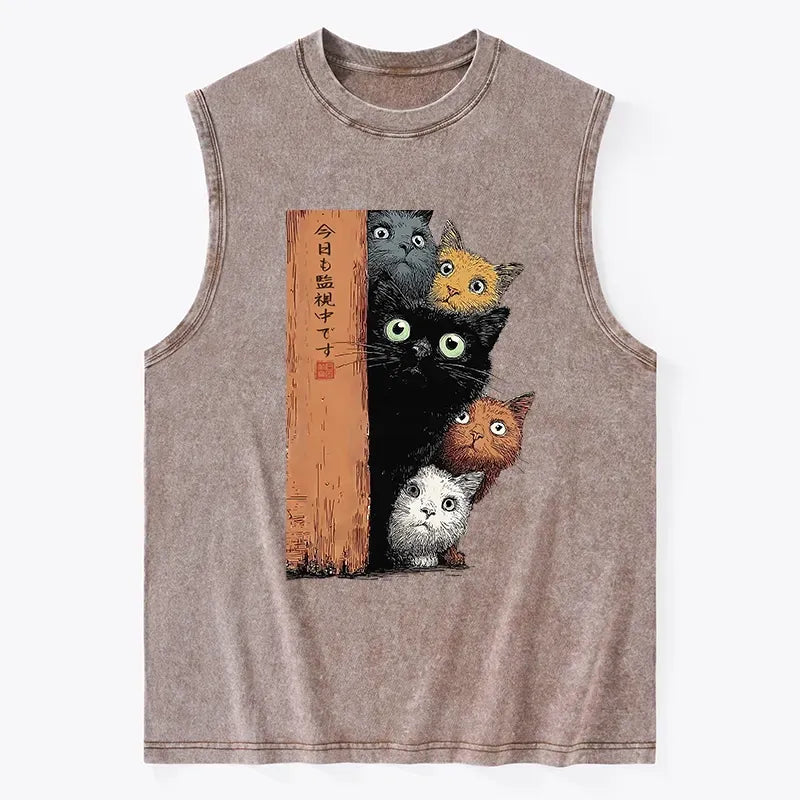 Kyoto lion cat design tank top best seller