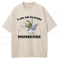 Kyoto-Lion Frog Riding A Goose Washed T-Shirt