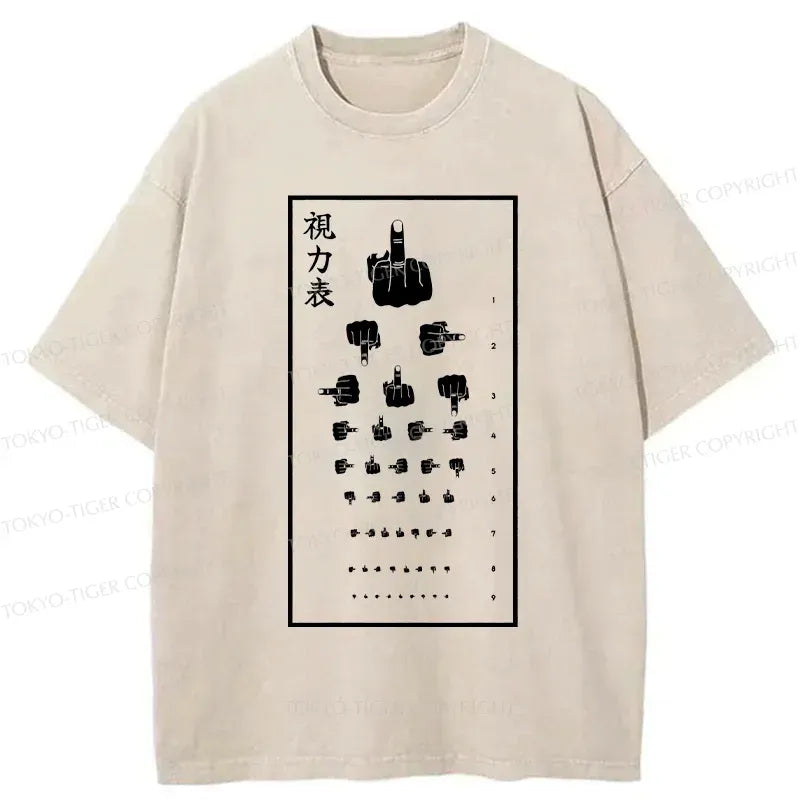 Kyoto lion taunting eye chart t-shirt gift idea