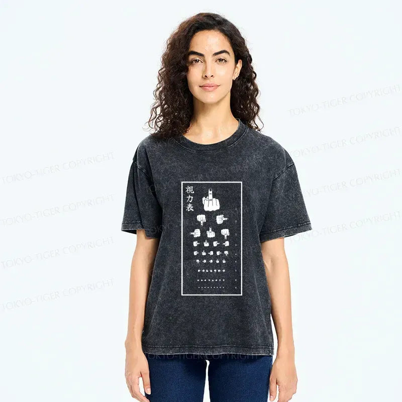 Kyoto lion taunting eye chart t-shirt gift idea