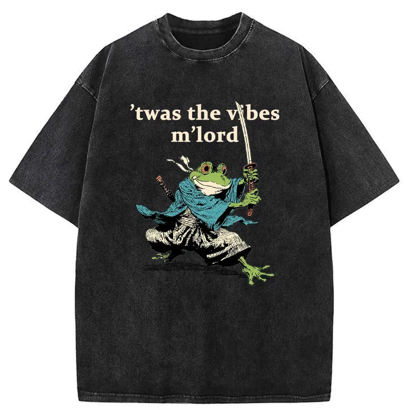 Japanese Samurai Frog T-Shirt for Casual