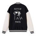 Kyoto-Lion Rebellious Dog Embroidery Varsity Jacket