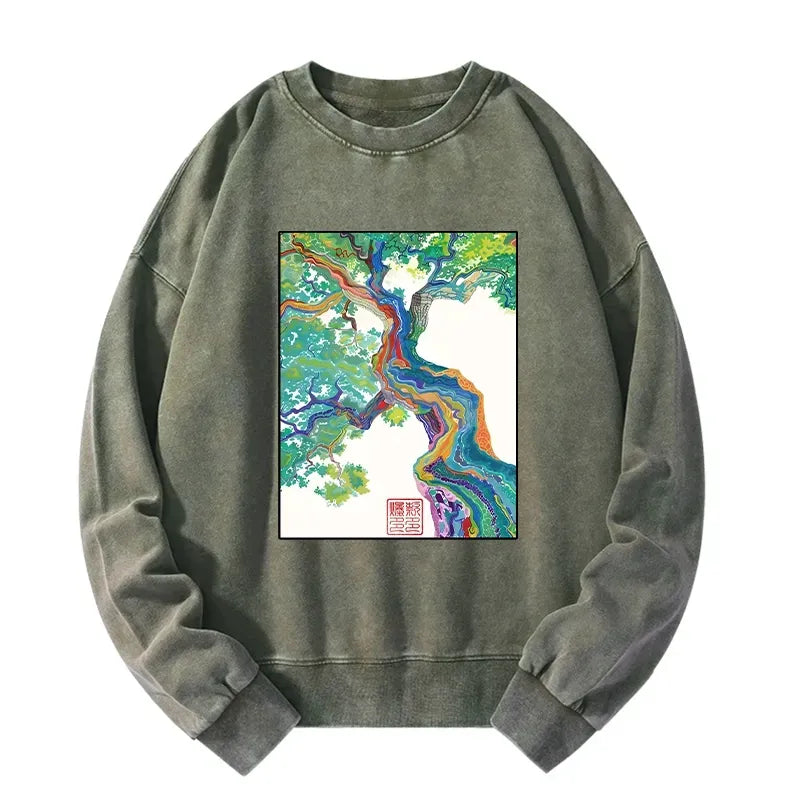 Unisex Washed Sweatshirt for Street Style
