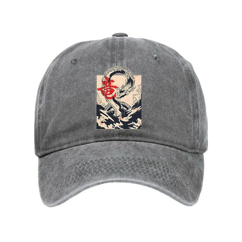 Kyoto-Lion Sea Dragon Japanese Washed Cap