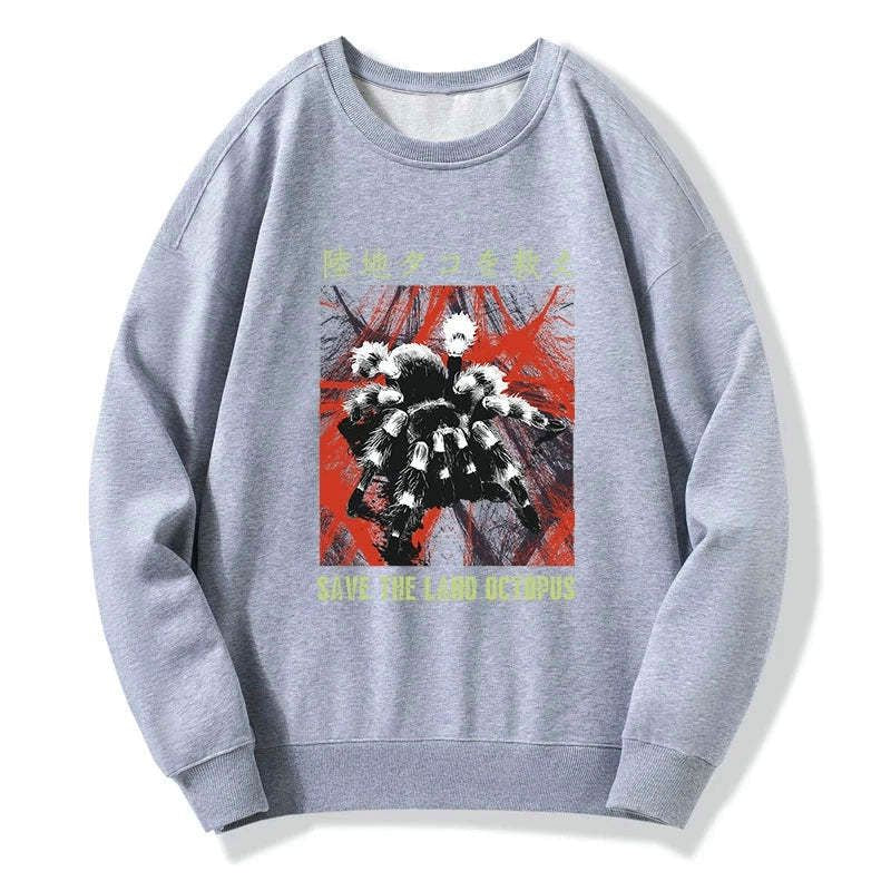 unisex scary spider sweatshirt gift idea