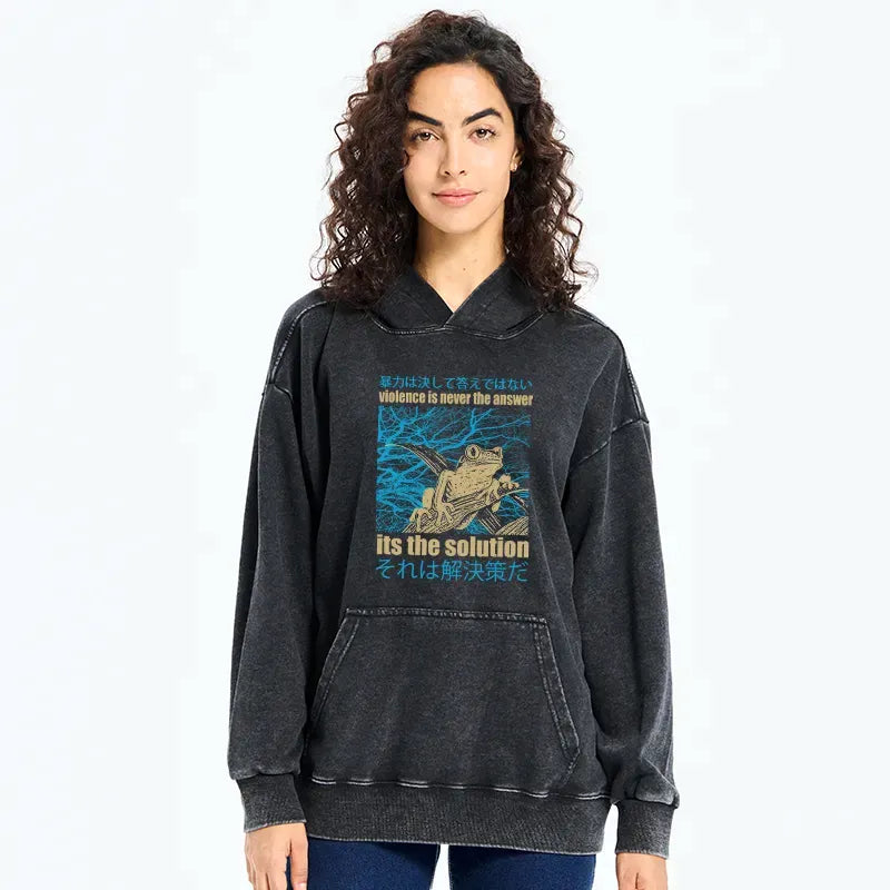 violence is never the answer hoodie