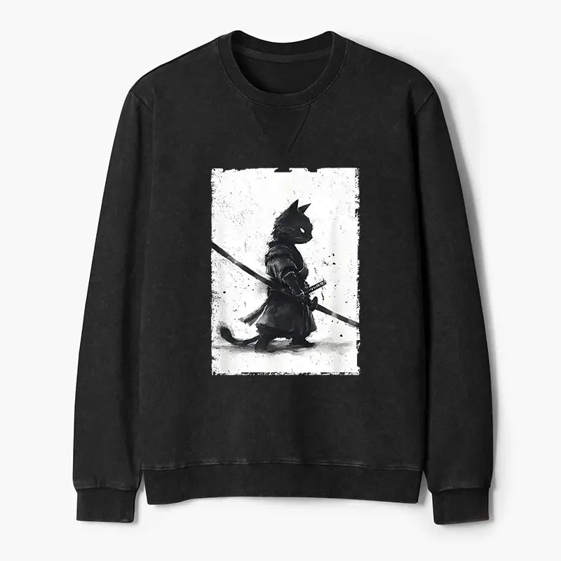 Unisex Cat Samurai Sweatshirt Best Seller