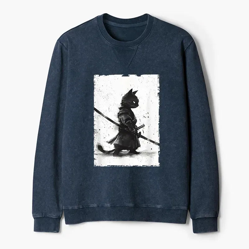 Unisex Cat Samurai Sweatshirt Best Seller