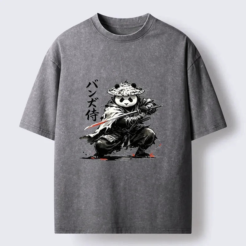 Japanese Samurai Panda T-Shirt for Men