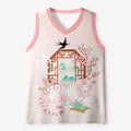 sakura white tiger mesh tank top for summer