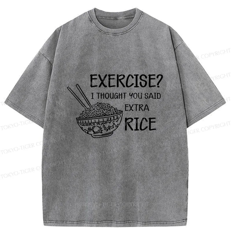 Kyoto-Lion Exercise Or Extra Rice Washed T-Shirt