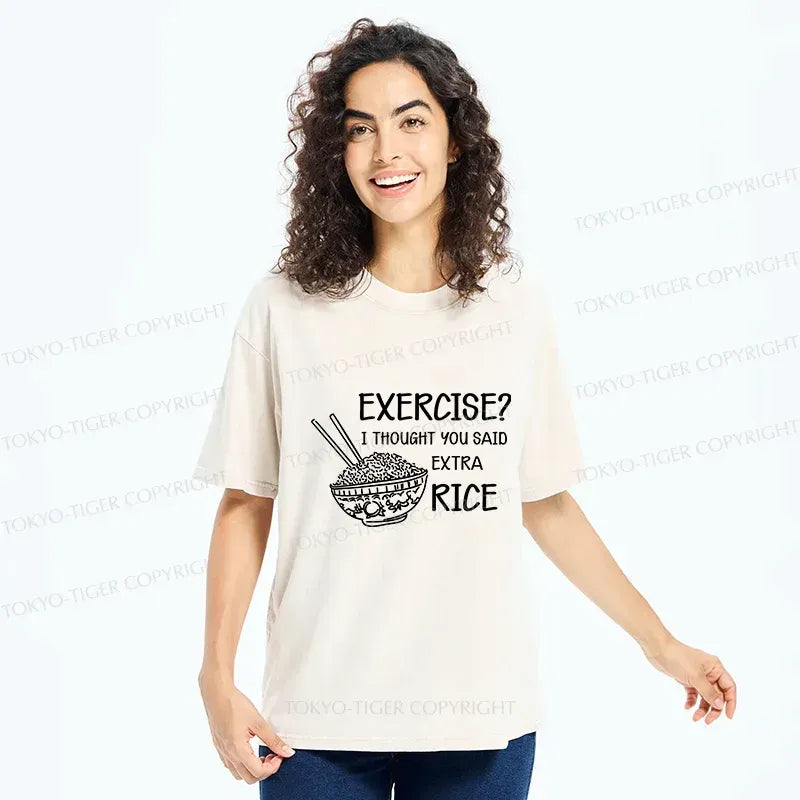 Kyoto-Lion Exercise Or Extra Rice Washed T-Shirt
