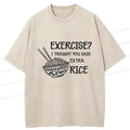 Kyoto-Lion Exercise Or Extra Rice Washed T-Shirt