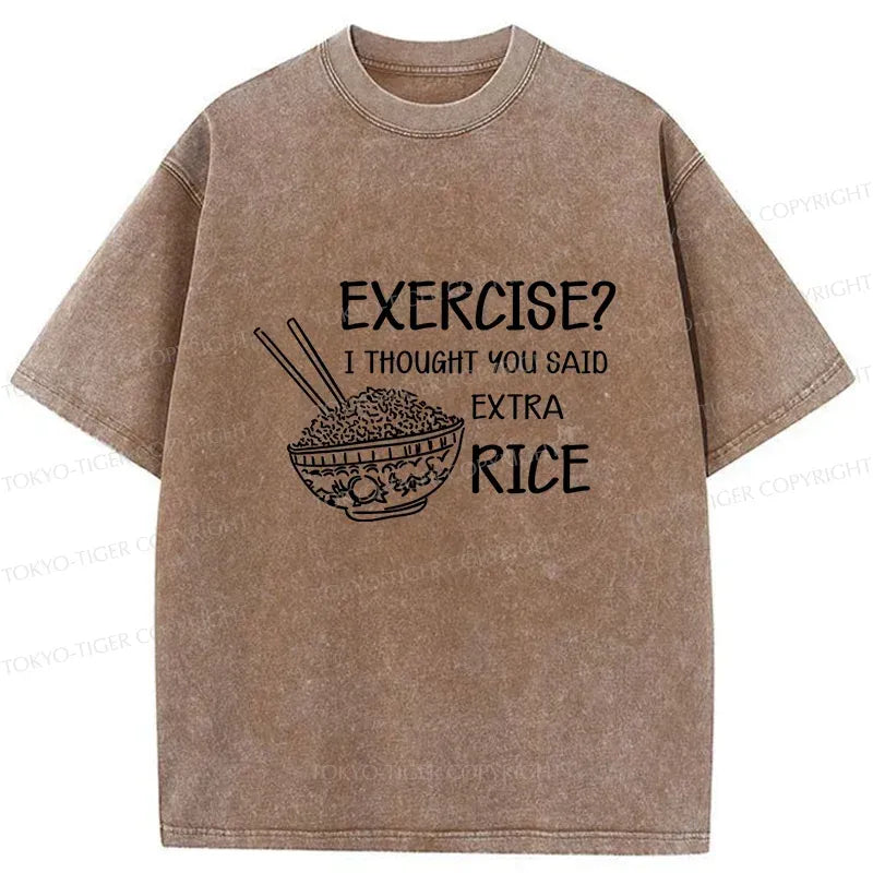 Kyoto-Lion Exercise Or Extra Rice Washed T-Shirt