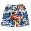 Japanese vintage koi swim trunks for men
