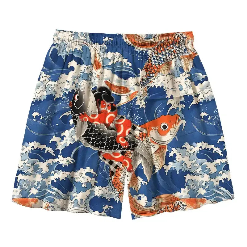 Kyoto lion printed swim trunks summer deal