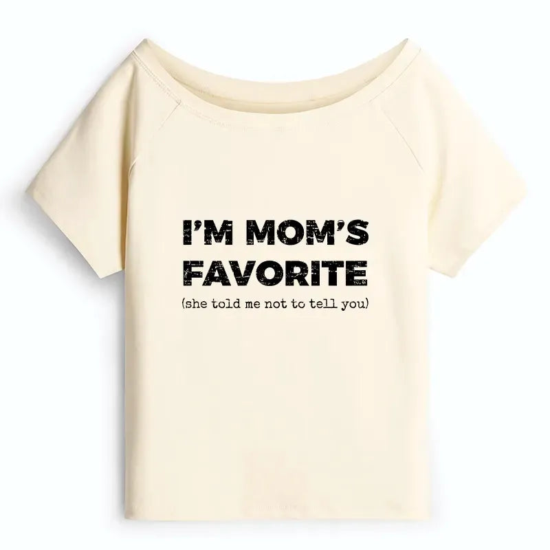 Kyoto-Lion Mother's Day Jokes Off Shoulder T-Shirt