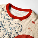 Kyoto-Lion Wave Surfing Santa Fuzzy Christmas Ugly Sweatshirt