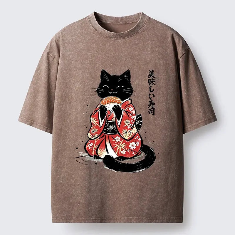 Trendy Japanese Cat T-Shirt Free Shipping