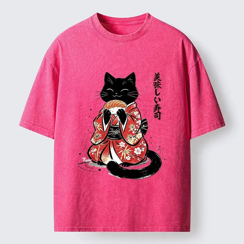 Trendy Japanese Cat T-Shirt Free Shipping