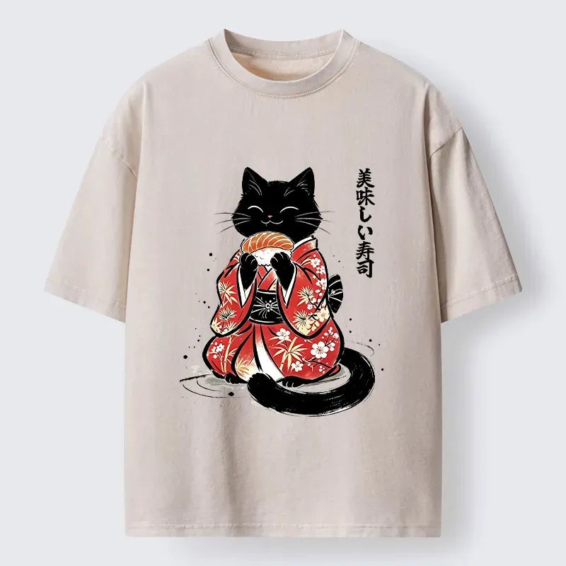 Trendy Japanese Cat T-Shirt Free Shipping