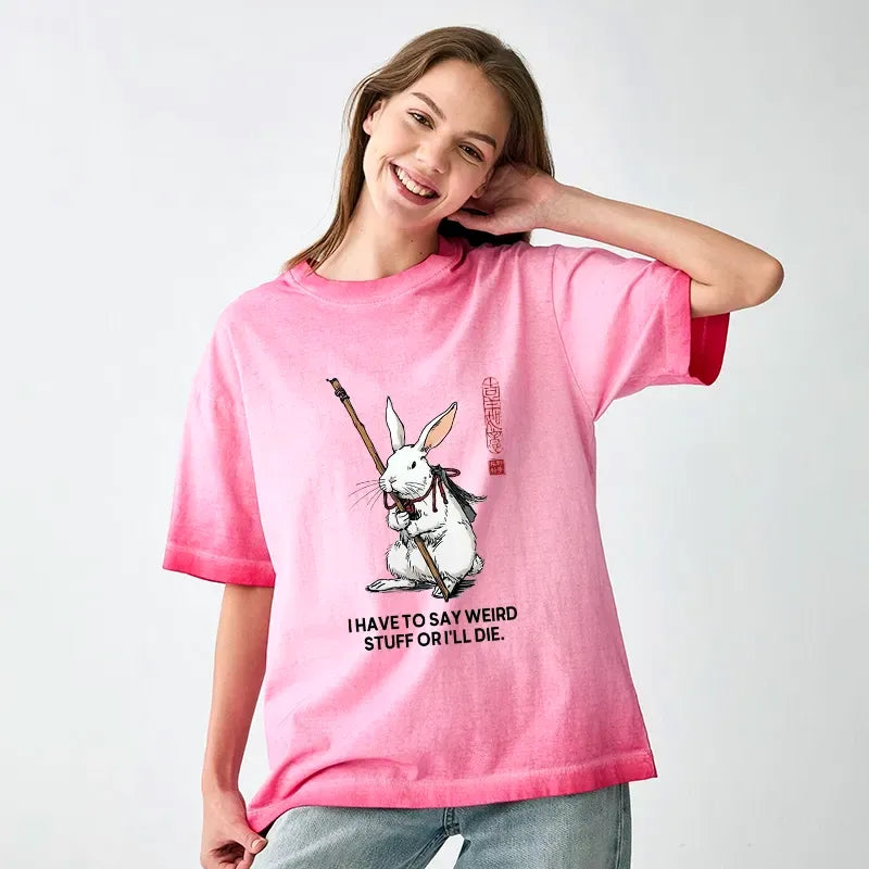 funny weird rabbit t-shirt gift idea