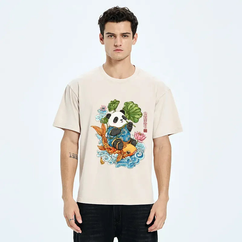soft cotton panda t-shirt for daily wear