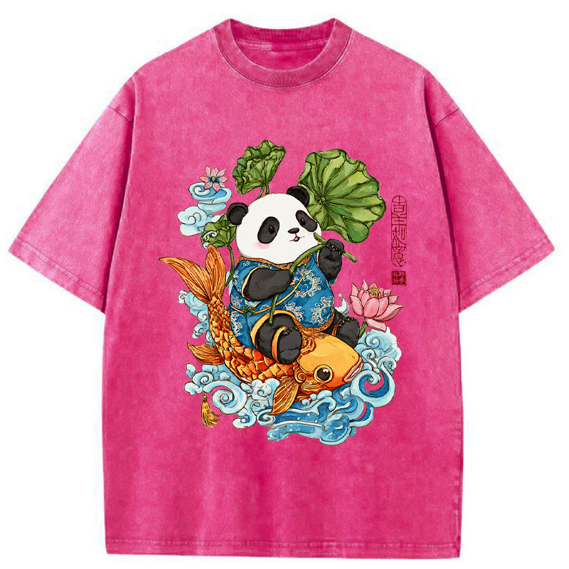 vintage japanese panda t-shirt for casual wear