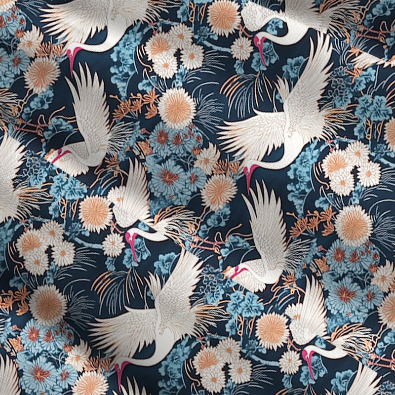 Cranes and Chrysanthemums Skirt Trendy