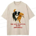 Kyoto-Lion Dogs' Friendship Washed T-Shirt