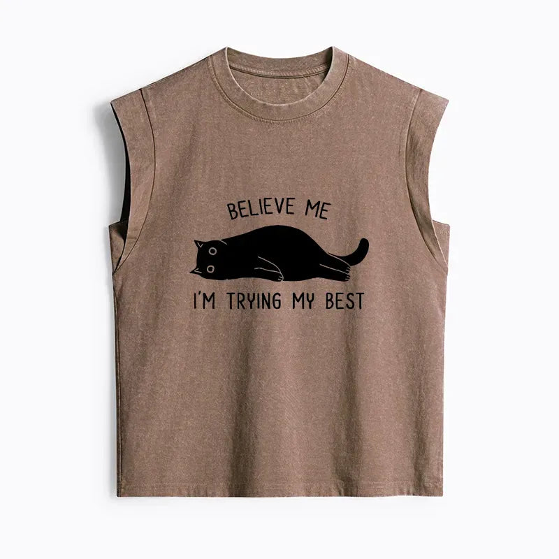 Kyoto-Lion When Life Is Hard Nap First Women's Washed Tank Tops